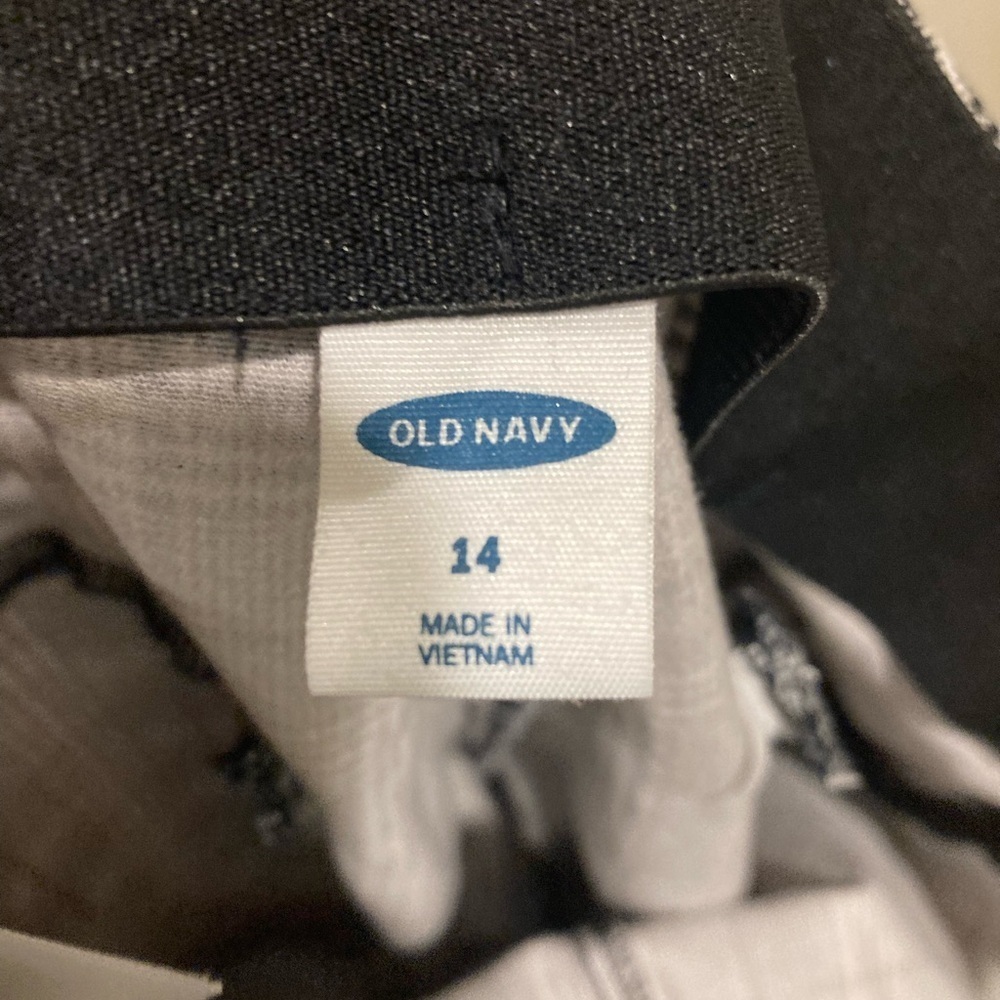 Old Navy Women’s Slacks Pants Black Plaid Sz. 14 - Picture 3 of 7